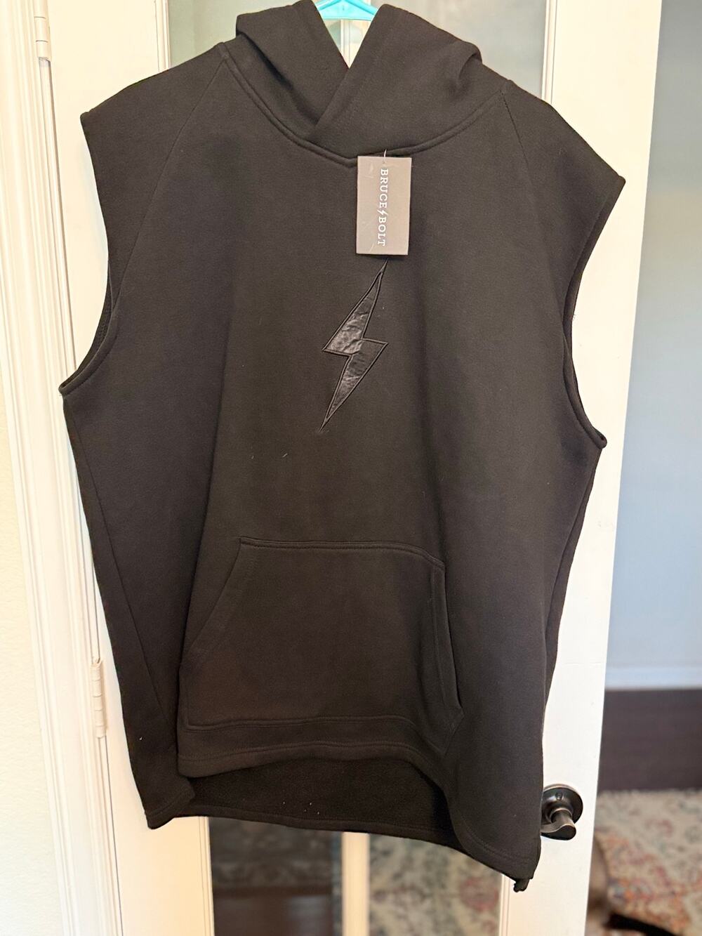 Bruce Bolt Sleeveless Bolt Hoodie Black Men’s 3XL NWT Texas